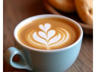 Tasse de café de spécialité latte art