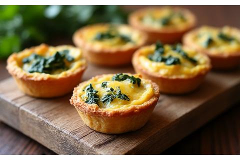 Mini quiches et tartes salées délicatement préparées